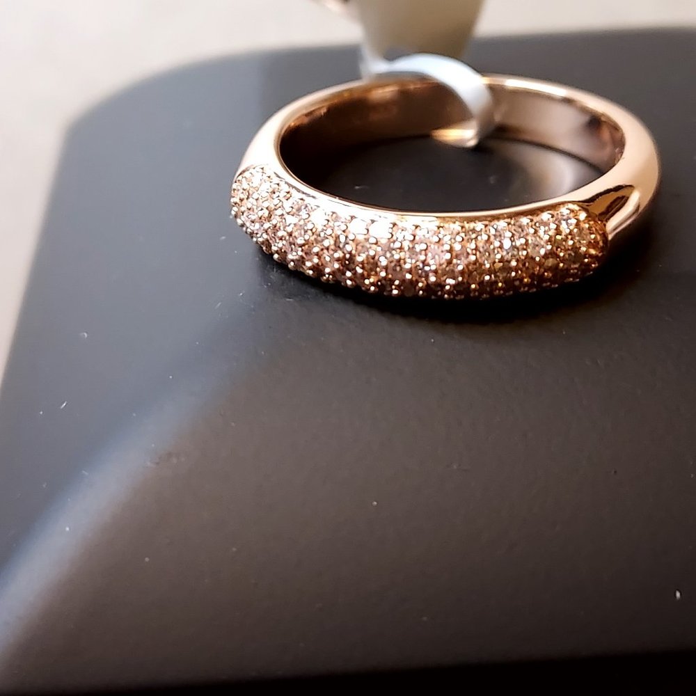 Natural Pink Diamond Band - 10 K Rose Gold - CYBER MONDAY PRICE DROP TO $800